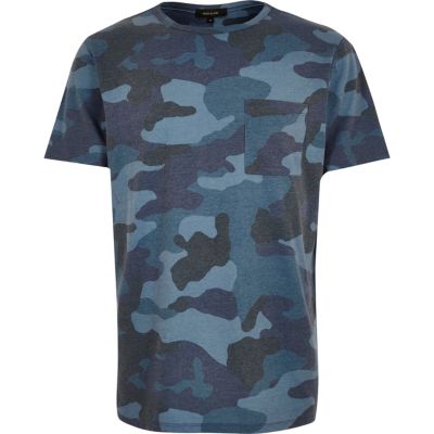 Navy camouflage t-shirt